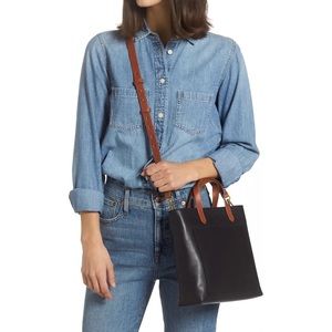 Madewell Mini Zip-Top Transport Tote Black